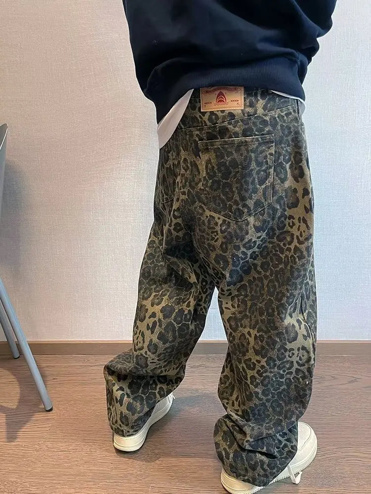 OversizedTan Leopard Print Streetwear