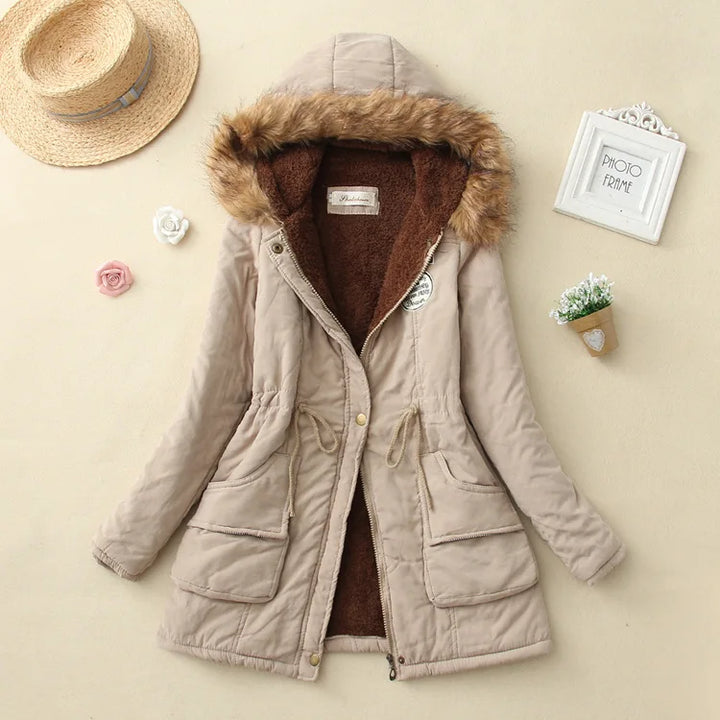 CHELSEY ™| Slim Fit Hooded Parka Cotton Padded Jacket