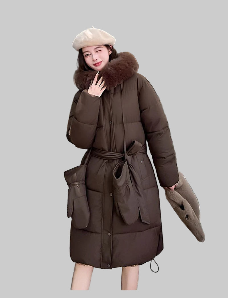 High-Quality Cotton Padded Stylish Winter Down Parka Coat