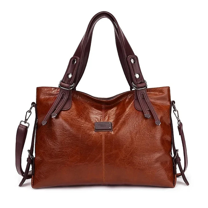 MILA Soft Leather Shoulder Handbag