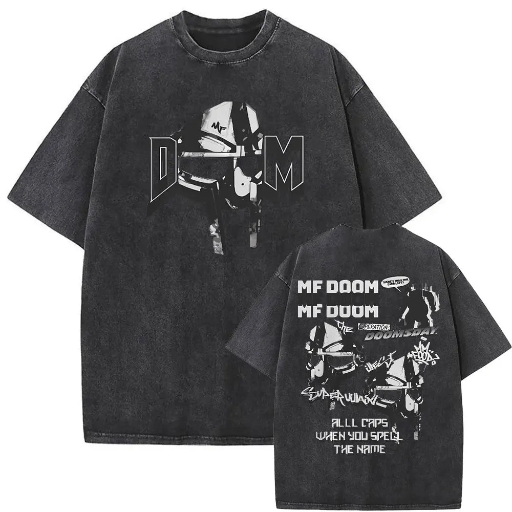 Retro Rapper Mf Doom Graphic Print Tshirt