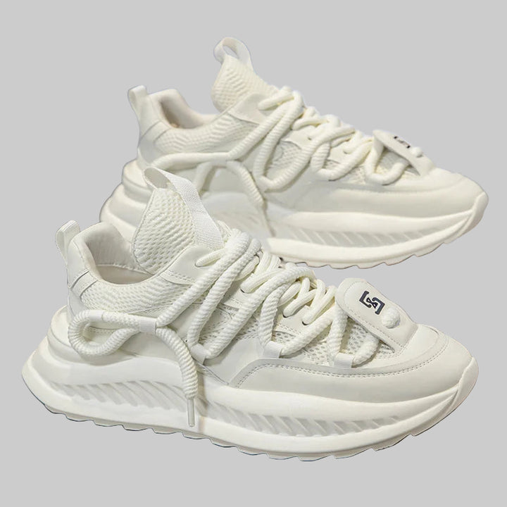 Versatile Casual Lace-Up Chunky Sneakers