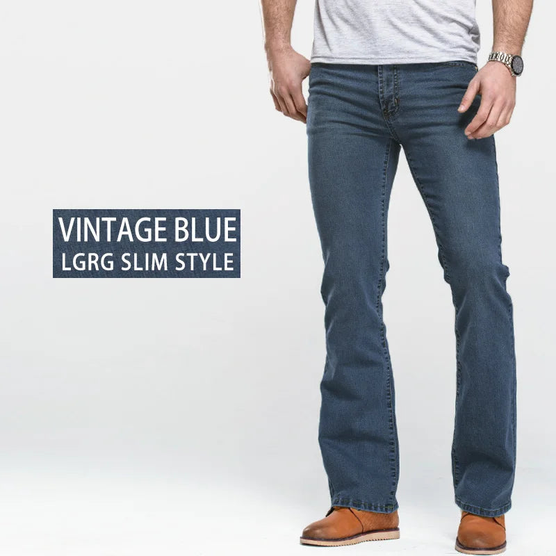 Classic Slim Fit, Slightly Flared Boot Cut Jeans