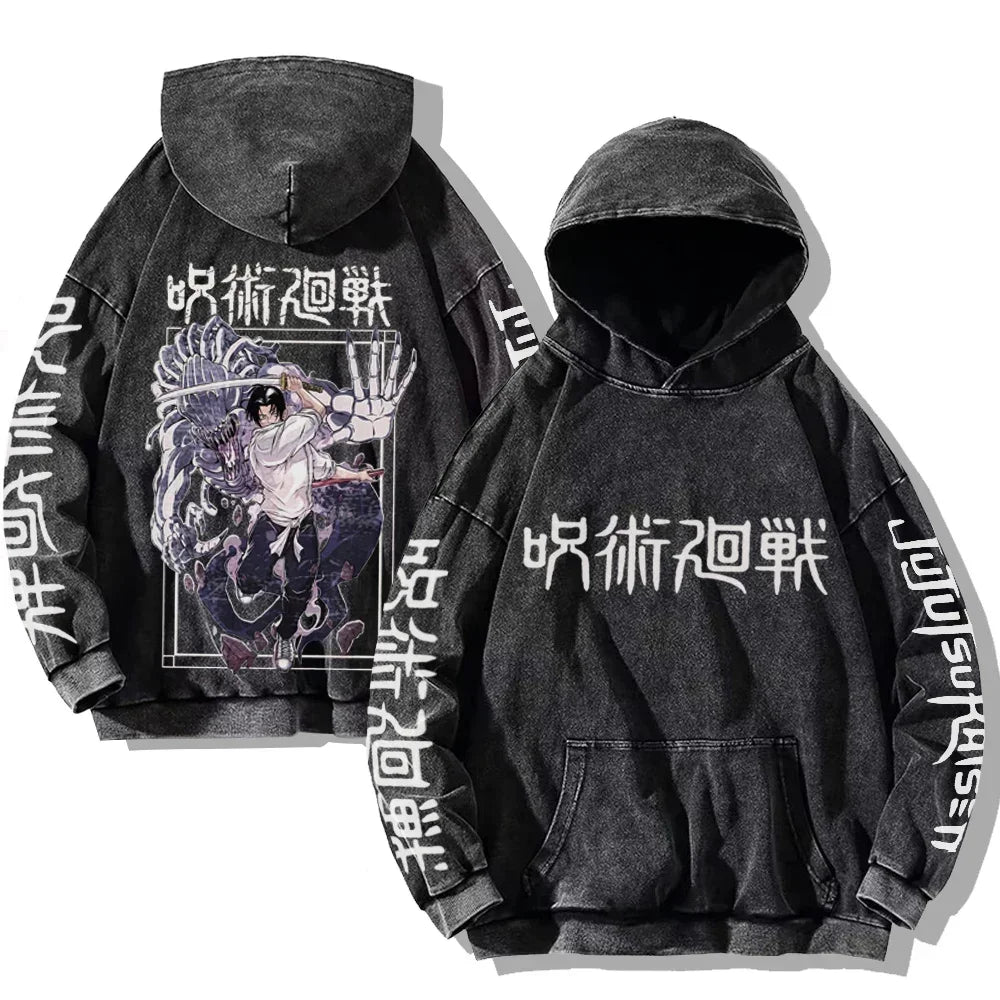 Vintage Anime Washed Hoodies