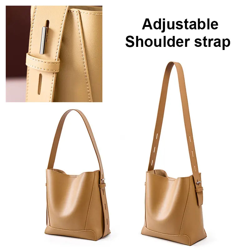 TRISHA | Luxury Cowhide Leather Shoulder Bag