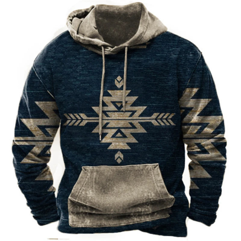 Vintage Ethnic Style 3D Print Hoodies