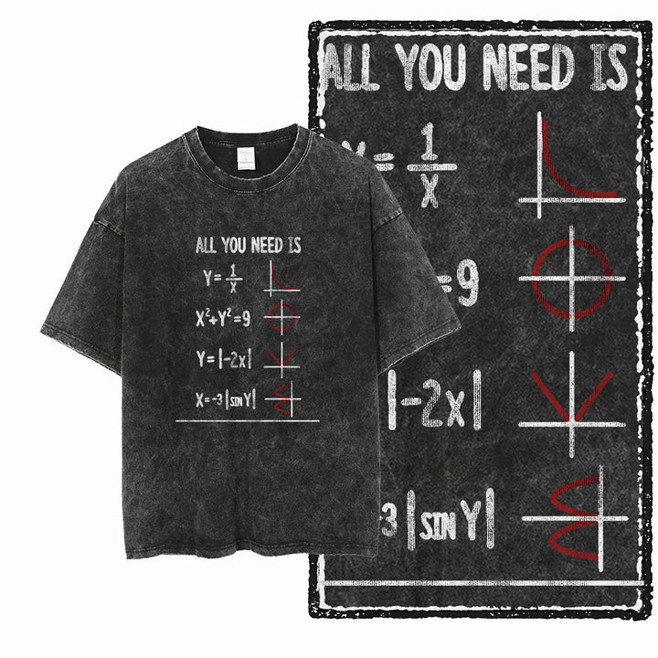Printed Cotton Acid-Washed Graphic Unisex T-Shirt