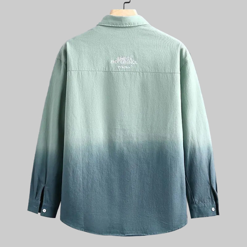 Gradient Casual Long Sleeve Shirt