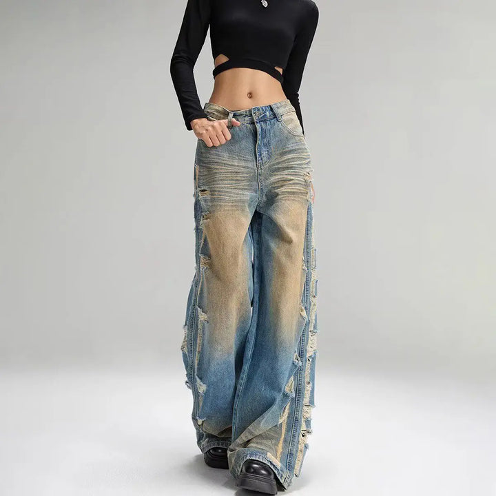Retro Trending Distressed Jeans