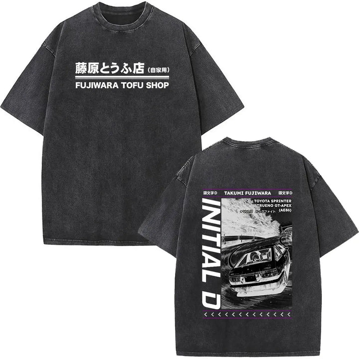 Anime Initial D Drift AE86 & JDM Vintage T-Shirt