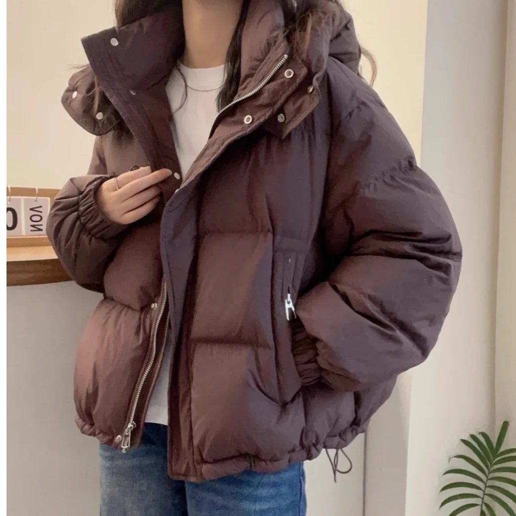 Korean-Style Loose Hooded Jacket