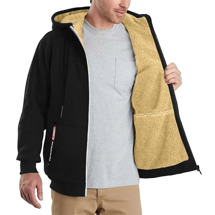 Sherpa Lined Winter Warm Plush Fleece Jacket