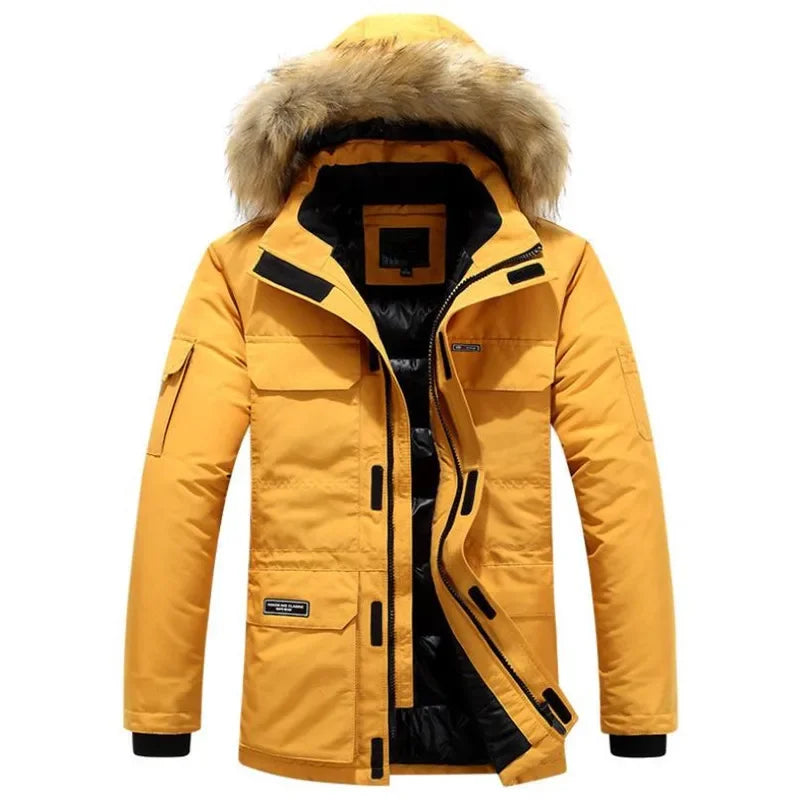 Premium Cotton Blend Fur Hooded Winter Jacket