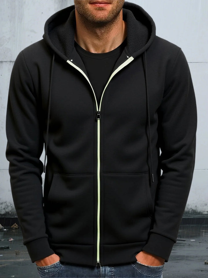 Long Sleeve Zip-Up Athletic Hoodie