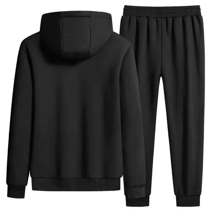 Lamb Cashmere Hooded Zipper Tracksuit