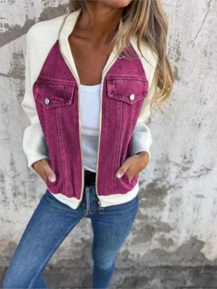 Patchwork Casual Denim Jacket