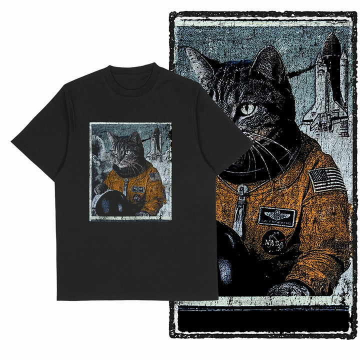 Surprise Cat Graphic T-Shirt