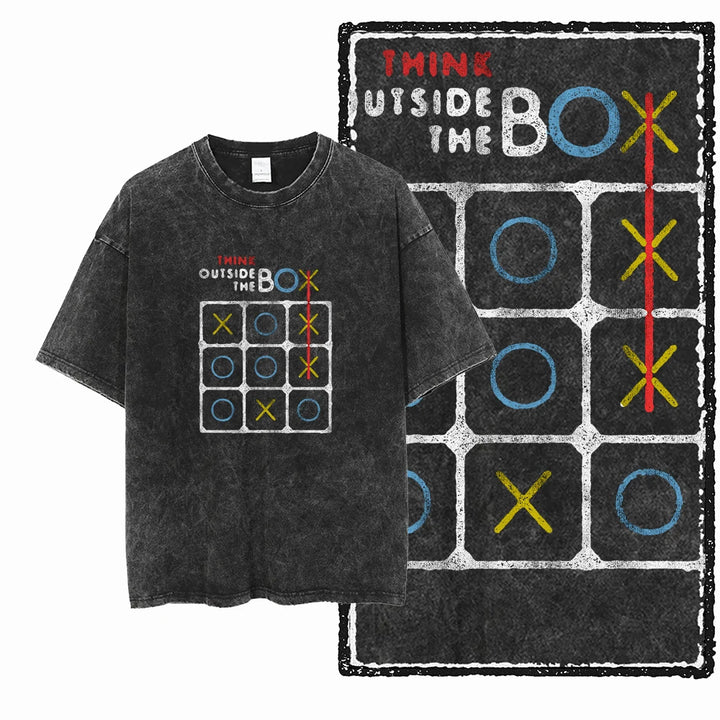 Unisex Acid Washed Graphic Cotton T-Shirt