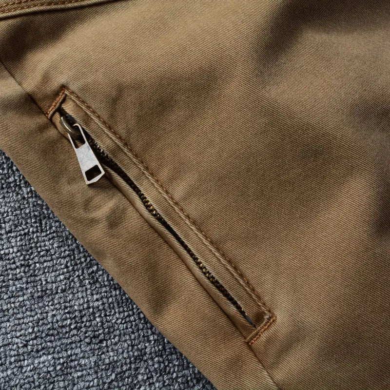 Stretchy Khaki Slim Fit Denim Pants