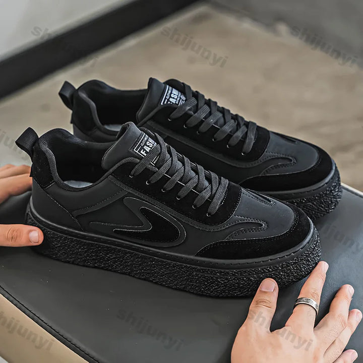Stylish Lace-Up Casual Platform Sneakers