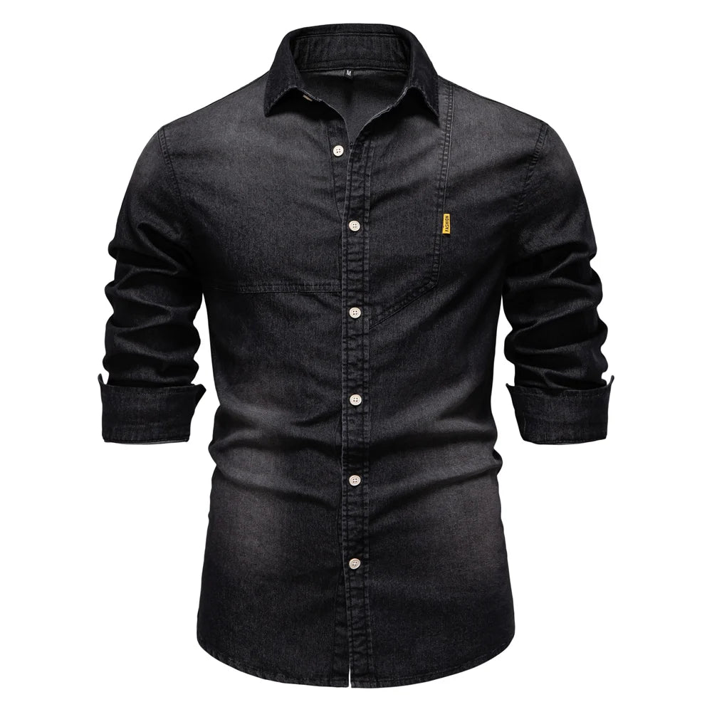 Premium Cotton Denim Long Sleeve Shirts