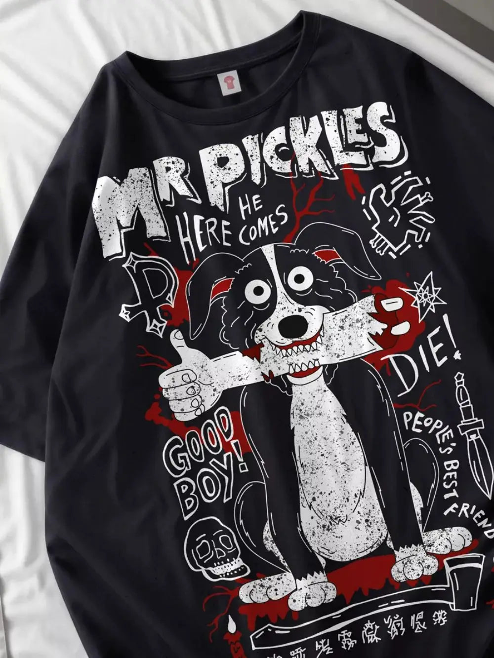 Doberman Print Cotton T-Shirt