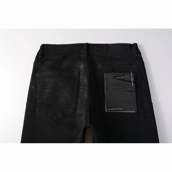 American Distressed Coated Blank Stretch Skinny Jeans