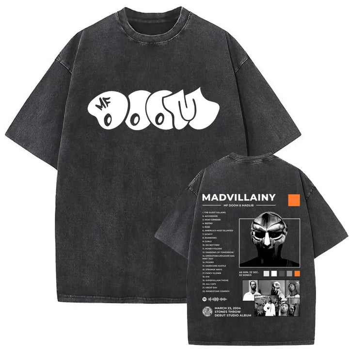Retro Rapper Mf Doom Graphic Print Tshirt