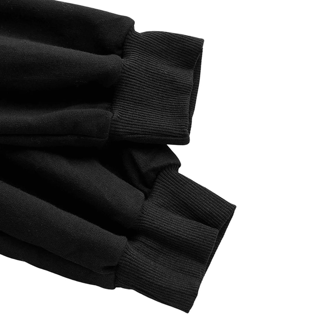 Irregular Cropped Long Sleeve Hoodie
