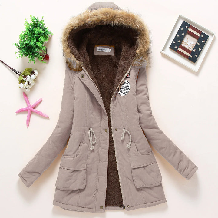 Cotton Padded Hooded Parka Jacket