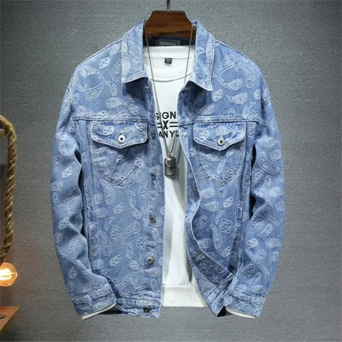 Pure Color Single-Breasted Denim Jacket