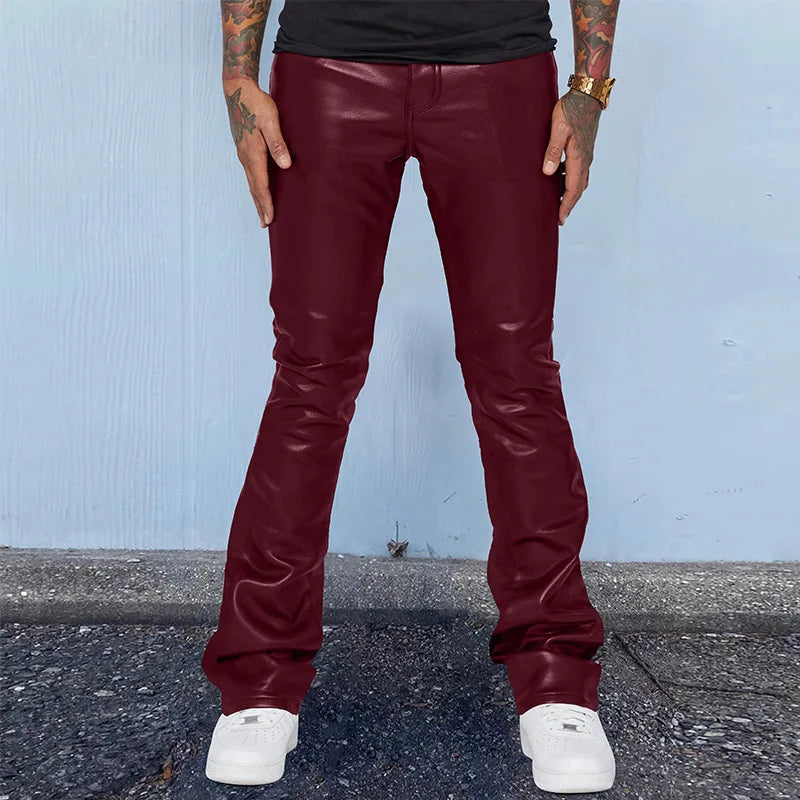 DIEGO | Retro Slim Fit Leather Pants