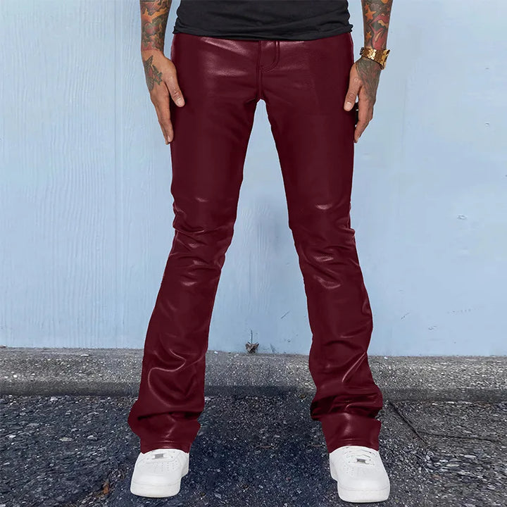 DIEGO | Retro Slim Fit Leather Pants