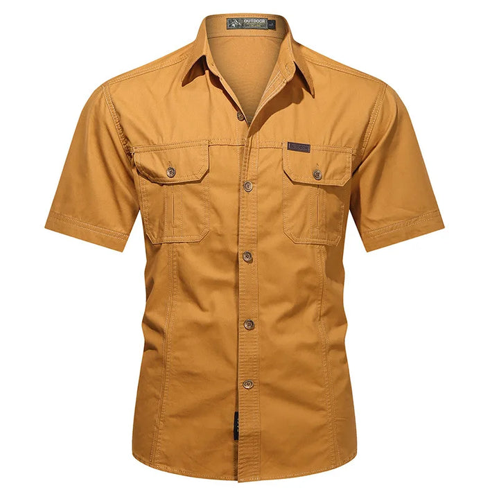 Quick-Dry Short Sleeve Army Hiking Cargo Shirt