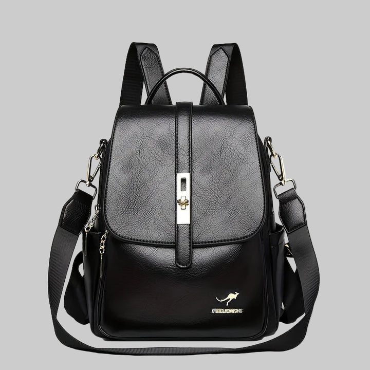 Vintage Anti-Theft Leather Backpack