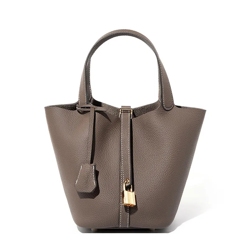 ANASTAS | Genuine Leather Shoulder Bucket Bag
