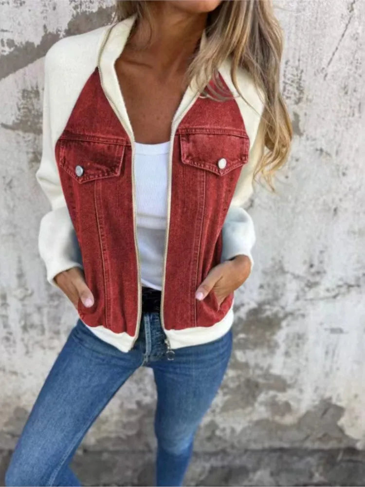 Patchwork Casual Denim Jacket