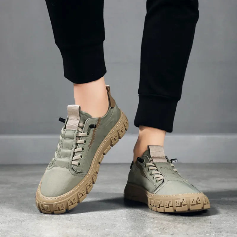 Breathable Lace-Up Casual Sneakers