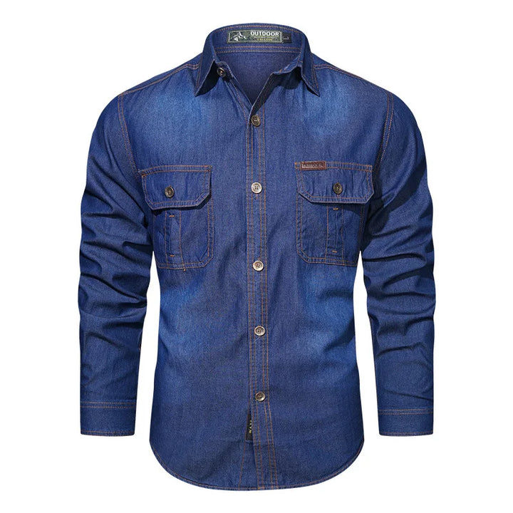 Pure Cotton Bamboo Washed Denim Shirt