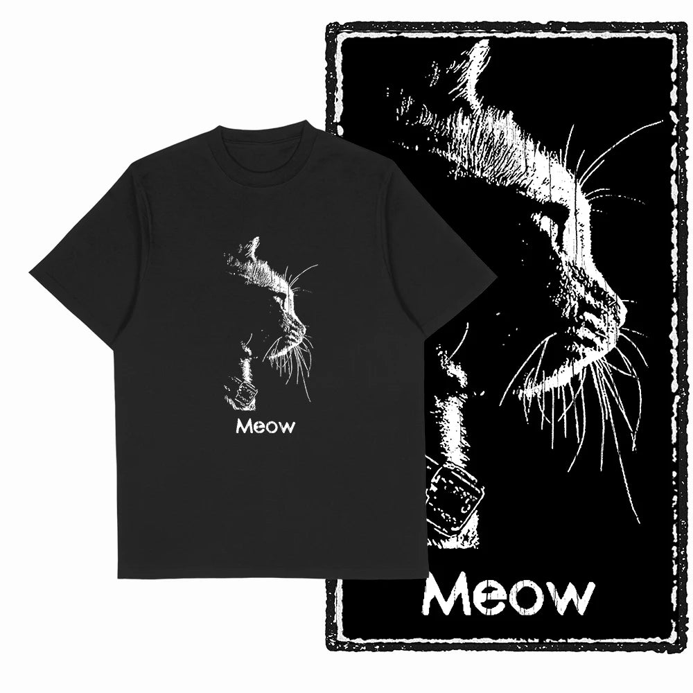 Surprise Cat Graphic T-Shirt