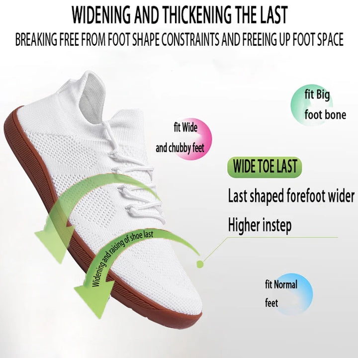 Lightweight Breathable Zero Soles Unisex Sneakers