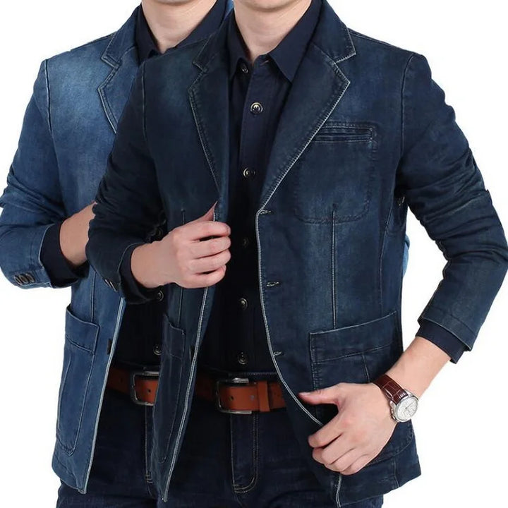 SlimFit Denim Blazer Jacket
