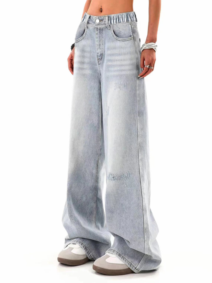 Teenage Dream Loose-fit Trendy washed jeans