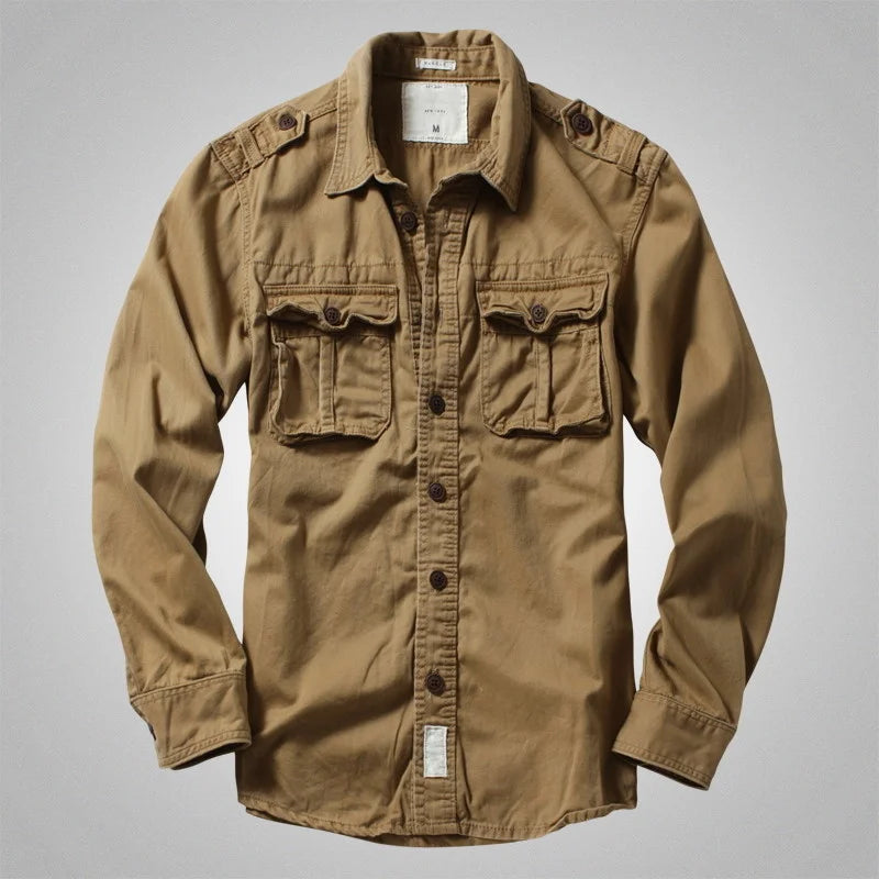 Vintage American Long Sleeve Camouflage Outdoor Shirt