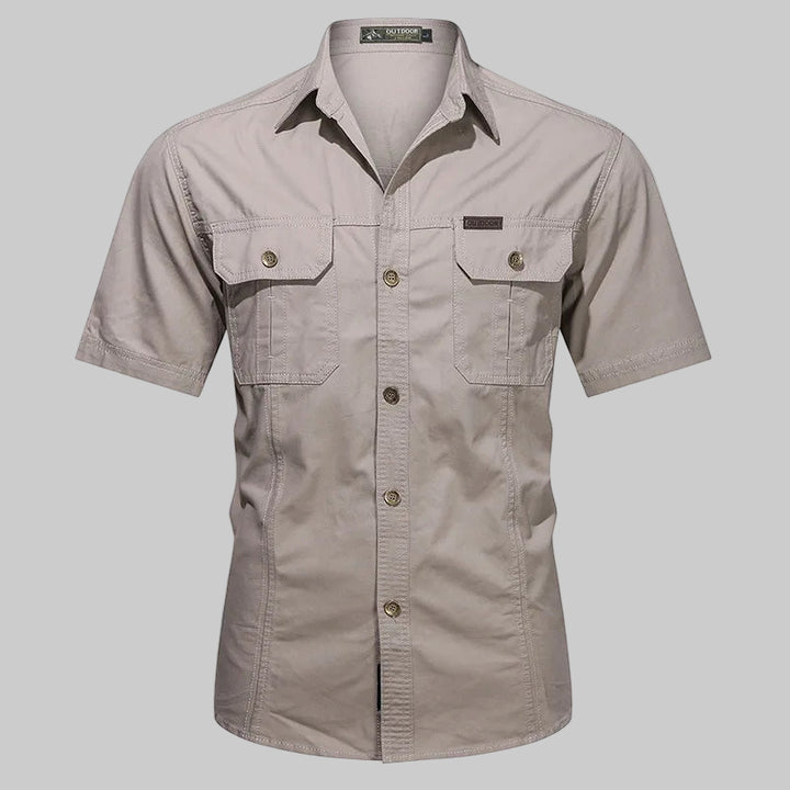 Quick-Dry Short Sleeve Army Hiking Cargo Shirt