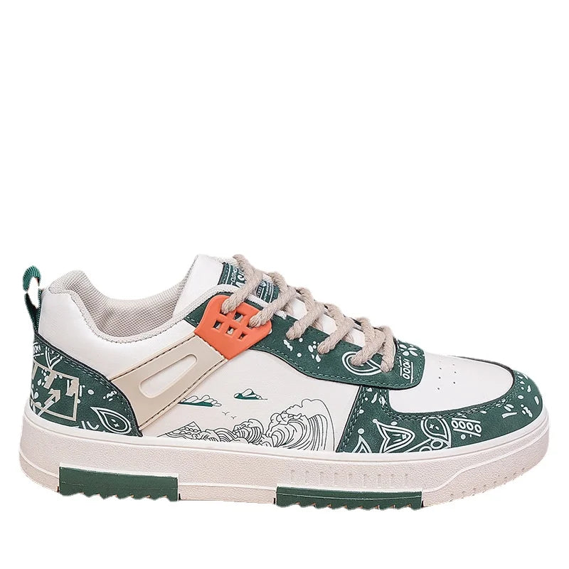 Trendy Breathable Lace-Up Sneakers