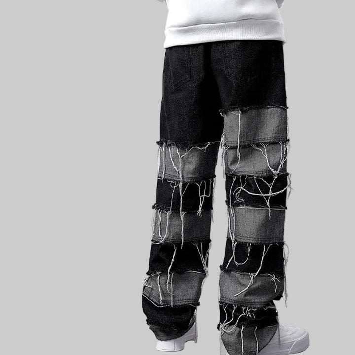 Y2K Whiskered Spliced Jeans