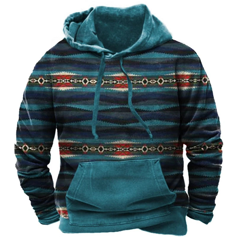 Vintage Ethnic Style 3D Print Hoodies