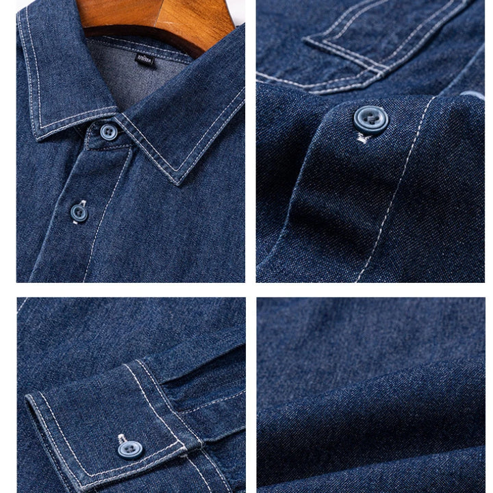 Retro Cotton Washed Denim Shirt