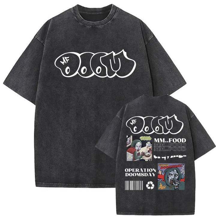 Retro Rapper Mf Doom Graphic Print Tshirt